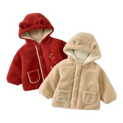 童泰宝宝外套儿童夹棉连帽上衣