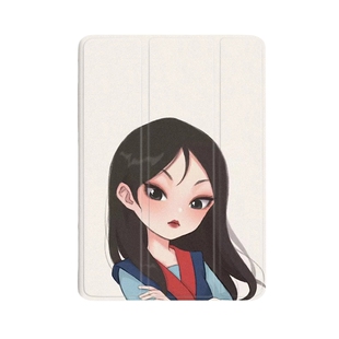 花木兰适用iPadAir4平板保护套童话卡通10.9寸壳Pro2020版10.2寸2018air3/2三折11寸带笔槽款2019迷你mini5