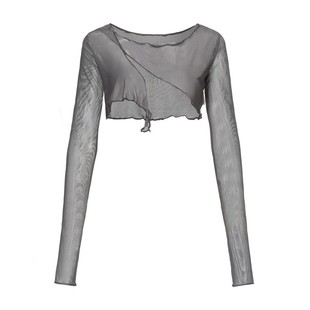 cherrydancer纪小白原创肚皮舞练功服轻奢设计感披肩弹力网衣2024