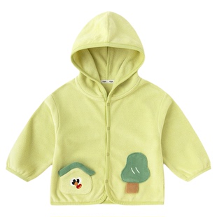 [抗静电]儿童外套春装男童衣服保暖女宝上衣加绒宝宝衣服春秋款新