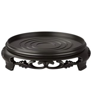 花盆底座鱼缸盆景奇石摆件兰花多肉花托托盘花架香炉茶壶花托底架