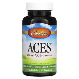 Carlson维生素ACE+硒多重维生素补充机体免疫力钙维e维a维c膳食补