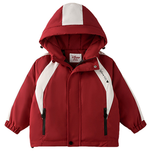 迪士尼童装儿童羽绒服男童春秋冬季外套中小童宝宝男孩冬装白鸭绒