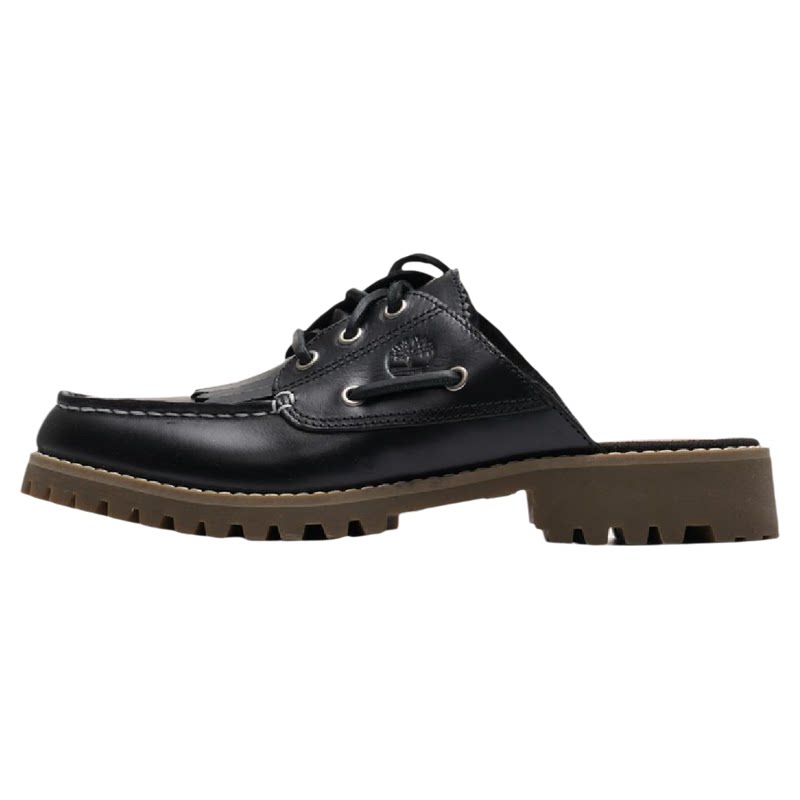 Timberland添柏岚户外踢不烂女鞋轻便防滑牛皮三眼船鞋拖鞋A4198