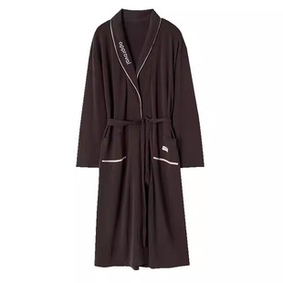 纯棉浴袍四季通用秋冬男士睡袍情侣睡衣战袍一体家居服可外穿晨袍