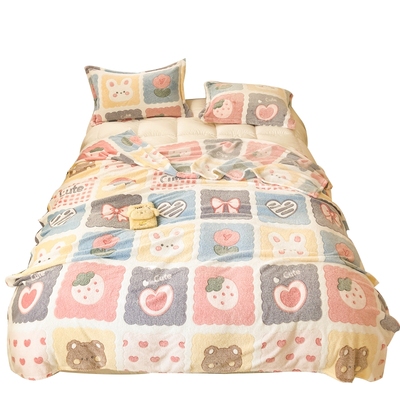 【A类母婴级】雪花绒毛毯午睡