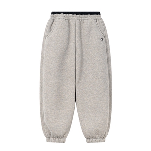 男童冬季一条过冬羊驼绒运动卫裤2025新款青少年儿童加绒加厚裤子