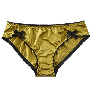 法式轻奢高贵缎面冰丝凉感内裤女性感欧美时尚低腰丝滑少女三角裤