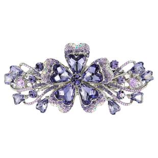 精致女士发夹后脑勺2026新款高端妈妈发卡顶夹水晶夹子头饰高级感