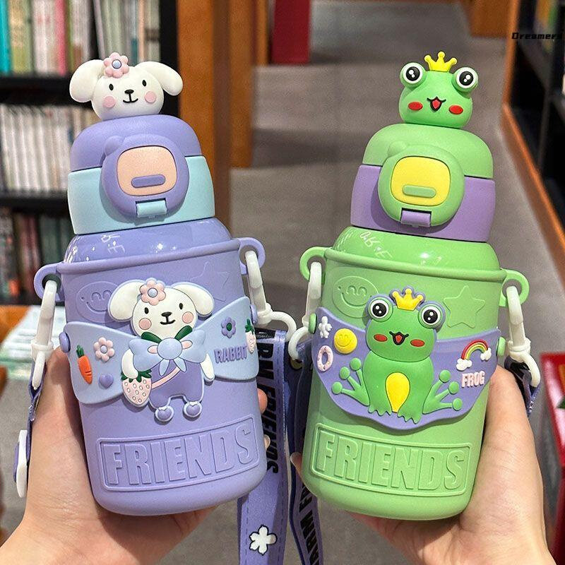 。小孩上学用的水杯高颜值儿童可爱保温杯超萌小学生幼儿园带吸管