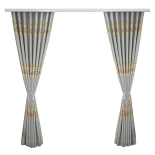 2021流行窗帘棉麻遮光北欧简约风格客厅成品高档大气3.2米高落地