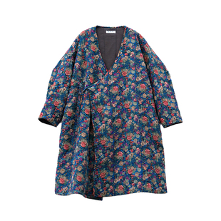 知笔墨高质纯棉宽松保暖夹棉棉袍女 2026春新品改良汉服斜襟棉服