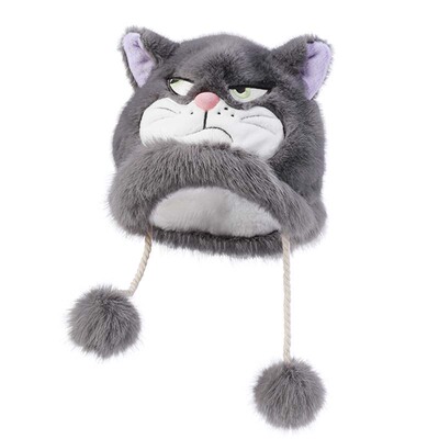 毛绒可爱高颜值保暖帽子