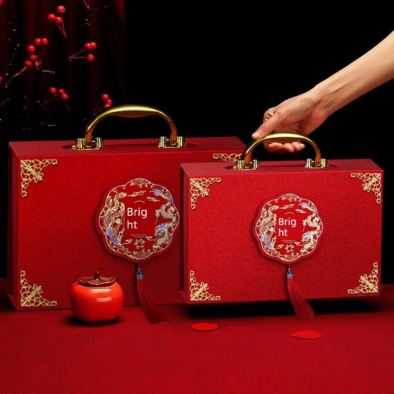 彩礼现金礼盒礼金箱彩礼盒子钱盒子订婚布置装饰结婚高档用品大全