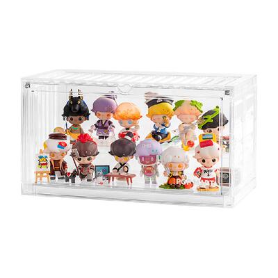 泡泡玛特集装箱展示盒透明收纳