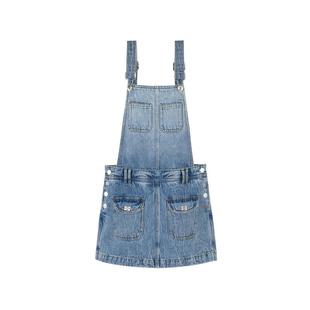 REVAN芮范设计师款丁达尔风牛仔背带裤RM31311353