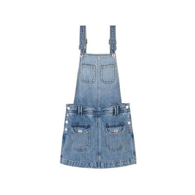 REVAN芮范设计师款丁达尔风牛仔背带裤RM31311353