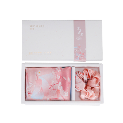 苏州博物馆真丝方巾发圈套装