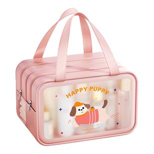 化妆包女新款便携大容量防水游泳收纳包干湿分离洗澡包旅行洗漱包