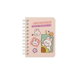 卡通小本子高颜值迷你可爱A7线圈本便携随身小笔记本开心鸭儿童超萌小礼品可撕随手记单词口袋本备忘小本本