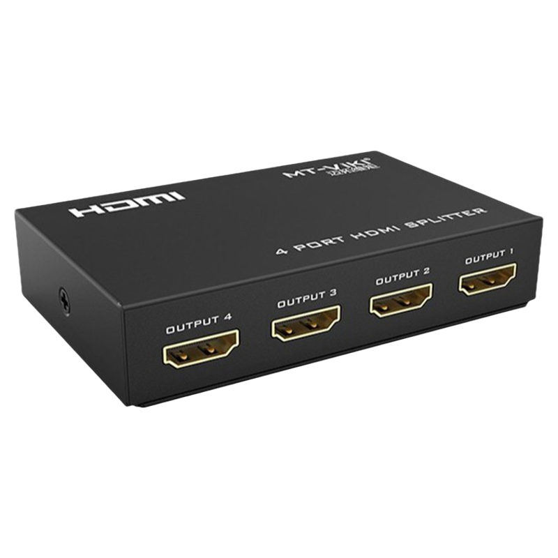 迈拓 1进4出HDMI分配器一分四分屏器 多屏幕同步复制显示 高清4K