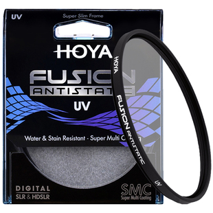 HOYA豪雅FUSION浮石防静电UV镜多层镀膜49 55 52 58 62 67 72 77 82mm适用佳能43尼康单反40.5索尼微单46滤镜