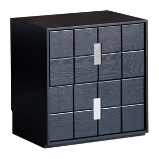 音符斗柜现代客厅多功能模块组合柜家用卧室收纳柜落地黑色卡门柜