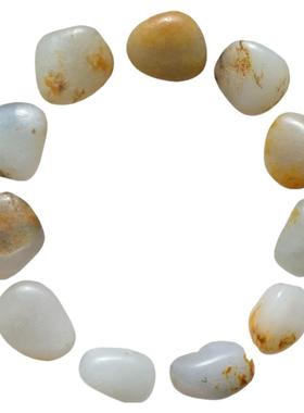 枣红皮保真籽料原石小籽手链