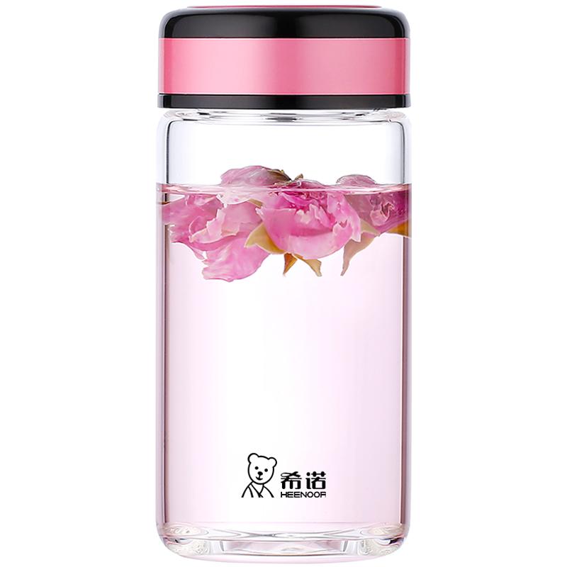 女士便携矮胖风夏季单层玻璃杯