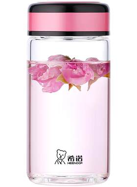 女士便携矮胖风夏季单层玻璃杯