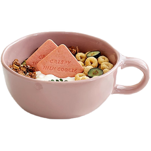 LePantry可微波炉加热大口径早餐杯子大容量酸奶碗汤杯牛奶燕麦杯