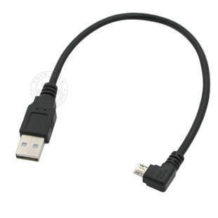 左弯Micro USB转USB公手机数据线弯头数据线安卓充电线快充短micro手机usb行车记录仪供电通用车载