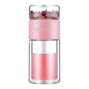 LVZHU绿珠双层玻璃茶水分离杯便携泡茶杯女生水杯男士200ML可定制