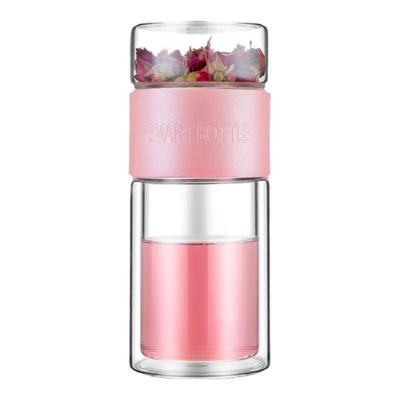 便携式双层防烫茶水分离玻璃杯