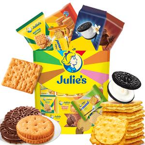 julies茱蒂丝进口饼干巧克力芝士花生酱夹心休闲零食组合大礼包