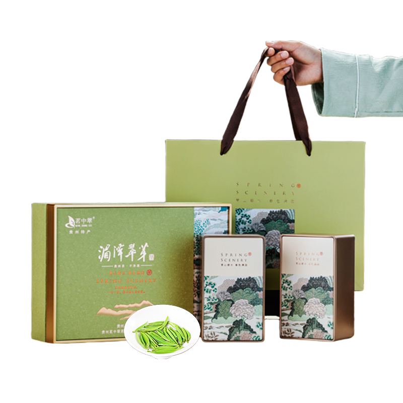 湄潭翠芽特级400G陶瓷礼盒全芽