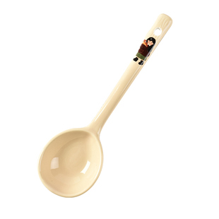 勺子家用陶瓷调羹可爱长柄亲子勺高档精致汤勺个人专用高颜值汤匙