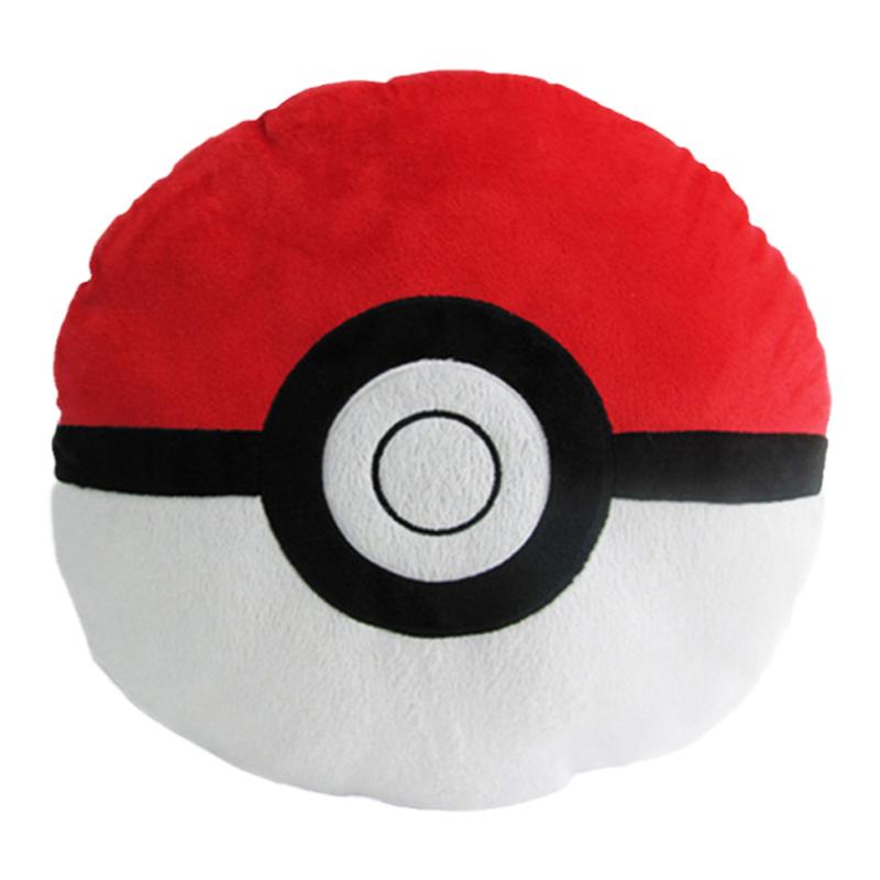 宠物小精灵精灵球抱枕 神奇宝贝毛绒坐垫靠枕 Pokemon Go动漫周边