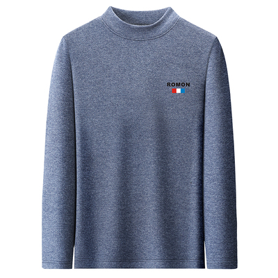 罗蒙2025冬季双面德绒打底衫男装