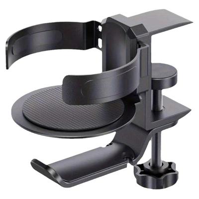 二合一桌边置物架铝合金水杯架