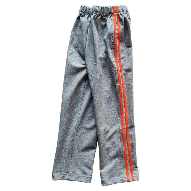 春季小学生浅灰橘杠直筒校服裤