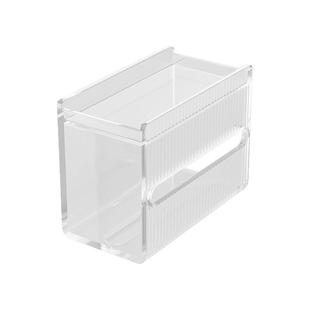 卫生间纸巾盒壁挂式免打孔防水卫生纸置物盒子家用透明厕所抽纸盒