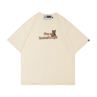 印花圆领T恤宽松休闲纯棉短袖