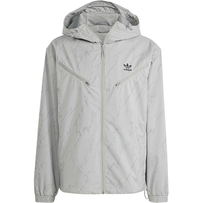 Adidas/阿迪达斯官方正品三叶草男士印花休闲运动连帽外套IS2811