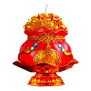 蜡烛上供供佛家用招财进宝聚宝袋福袋钱袋新春好运灯求财旺财灯