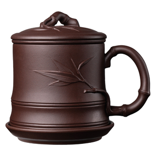 宜兴原矿正品真紫砂杯纯手工男女士高端带盖泡茶杯个人专用水杯子