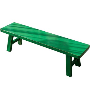 实木换鞋凳复古彩漆做旧矮长条凳入户门口家用小板凳床尾垫脚凳子