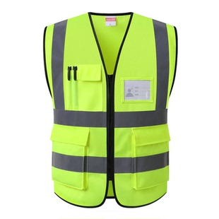 反光背心施工安全防护服工地透气口袋装饰建筑环卫网布可印字马甲