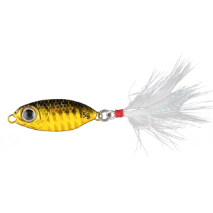 钓之猪路亚饵远投小铁板鱼鳞纹飘落铁板羽毛三本钩钓翘嘴鲈鱼假饵