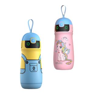 小水怪儿童智能保温杯带吸管水壶幼儿园小学生音乐语音提醒饮杯子